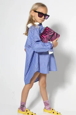 Hot Marques ' Almeida STRIPES SHIRT DRESS BLUE