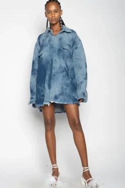 Outlet Marques ' Almeida TIE DYE DENIM OVERSHIRT BLUE