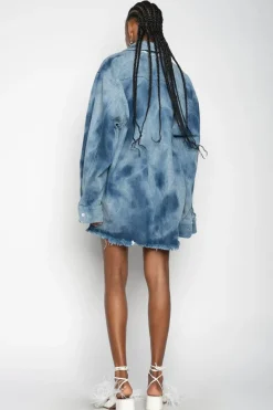 Outlet Marques ' Almeida TIE DYE DENIM OVERSHIRT BLUE