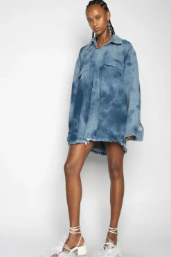 Outlet Marques ' Almeida TIE DYE DENIM OVERSHIRT BLUE