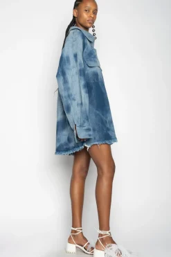 Outlet Marques ' Almeida TIE DYE DENIM OVERSHIRT BLUE