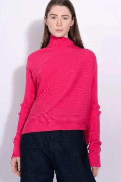 Online Marques ' Almeida BRIGHT PINK DRAPED JUMPER IN MERINO KNIT BRIGHTPINK