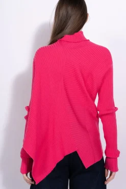 Online Marques ' Almeida BRIGHT PINK DRAPED JUMPER IN MERINO KNIT BRIGHTPINK