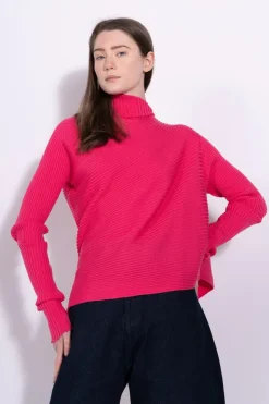 Online Marques ' Almeida BRIGHT PINK DRAPED JUMPER IN MERINO KNIT BRIGHTPINK