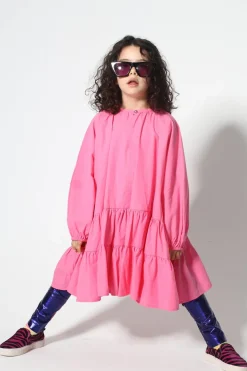 Outlet Marques ' Almeida BRIGHT PINK LOOSE GATHERED DRESS BRIGHTPINK