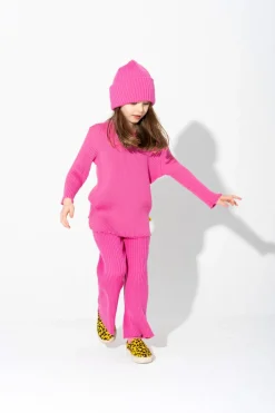 Hot Marques ' Almeida BRIGHT PINK MERINO KNIT BEANIE BRIGHTPINK