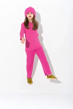 Hot Marques ' Almeida BRIGHT PINK MERINO KNIT TROUSERS BRIGHTPINK