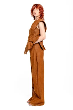 Marques ' Almeida BOYFRIEND TROUSERS BROWN