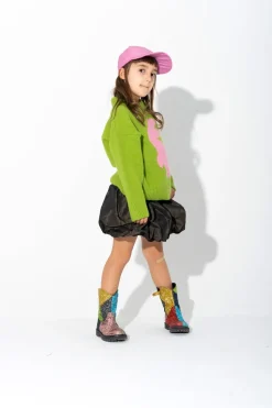 Clearance Marques ' Almeida BUNNY CREW NECK KNIT JUMPER GREEN