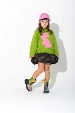 Clearance Marques ' Almeida BUNNY CREW NECK KNIT JUMPER GREEN