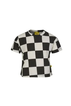 Marques ' Almeida CHECK T-SHIRT BLACKWHITE