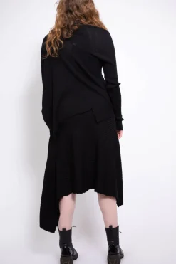 Clearance Marques ' Almeida CLASSIC M'A DRAPED MERINO SKIRT IN BLACK