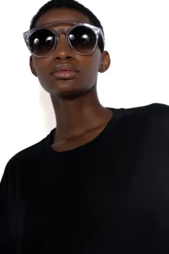 Sale Marques ' Almeida BLACK BRIDGED SUNGLASSES CLEAR
