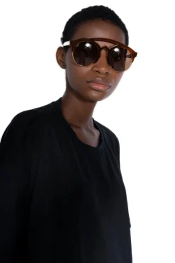 Marques ' Almeida DARK BRIDGED SUNGLASSES BROWN