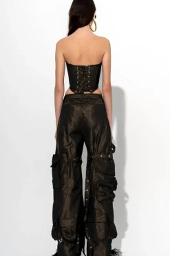 Discount Marques ' Almeida DARK MULTI POCKET TROUSERS BROWN