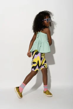 Best Marques ' Almeida DARK WAVY PRINT BIKER SHORTS MULTICOLOUR