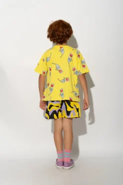 Best Marques ' Almeida DARK WAVY PRINT SWIM SHORT MULTICOLOUR