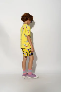 Best Marques ' Almeida DARK WAVY PRINT SWIM SHORT MULTICOLOUR