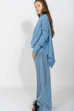 Clearance Marques ' Almeida DENIM BOYFRIEND TROUSERS BLUE