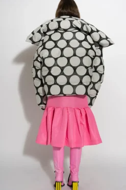 Hot Marques ' Almeida DOTS BROCADE M'A PUFFER JACKET BLACKWHITE