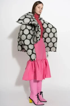 Hot Marques ' Almeida DOTS BROCADE M'A PUFFER JACKET BLACKWHITE