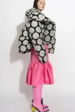 Hot Marques ' Almeida DOTS BROCADE M'A PUFFER JACKET BLACKWHITE