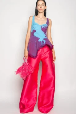 Hot Marques ' Almeida DRILL TIE DYE PEPLUM CORSET TOP MULTICOLOUR