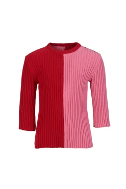 Clearance Marques ' Almeida DUO COLOUR CREW NECK JUMPER MULTICOLOUR