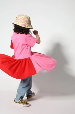 Online Marques ' Almeida DUO COLOUR GATHERED JERSEY T-SHIRT DRESS MULTICOLOUR