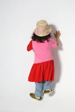 Online Marques ' Almeida DUO COLOUR GATHERED JERSEY T-SHIRT DRESS MULTICOLOUR