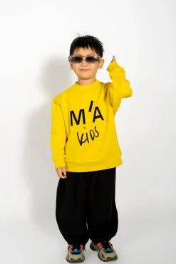 Clearance Marques ' Almeida EMBROIDERED CREW NECK IN YELLOW