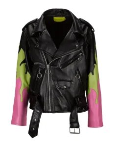 Sale Marques ' Almeida FLAMES BIKER JACKET MULTICOLOUR