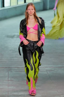 Sale Marques ' Almeida FLAMES BIKER JACKET MULTICOLOUR