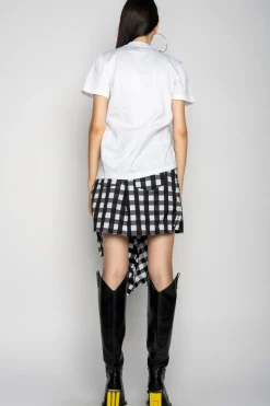 Online Marques ' Almeida GATHERED T-SHIRT IN WHITE