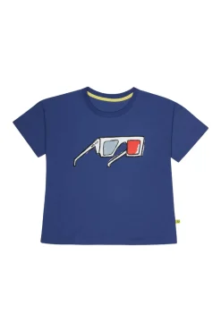 Best Marques ' Almeida GLASSES 3D PRINT T-SHIRT NAVY