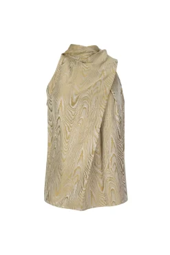 Marques ' Almeida DRAPED BLOUSE GOLD