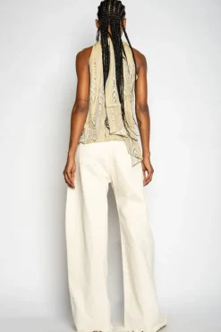 Marques ' Almeida DRAPED BLOUSE GOLD