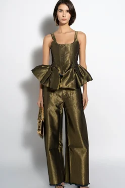 Clearance Marques ' Almeida LUREX FITTED CORSET GOLD