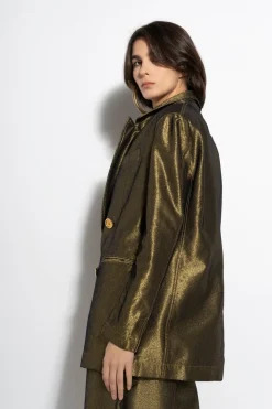 Best Marques ' Almeida LUREX OVERSIZED BLAZER GOLD