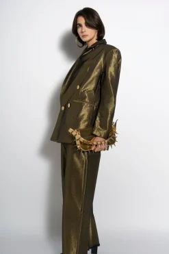 Best Marques ' Almeida LUREX OVERSIZED BLAZER GOLD