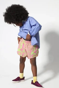 Discount Marques ' Almeida GREEN AND PINK SWIMWEAR LOOSE SHORTS MULTICOLOUR