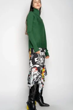 Online Marques ' Almeida DRAPED JUMPER IN MERINO KNIT GREEN