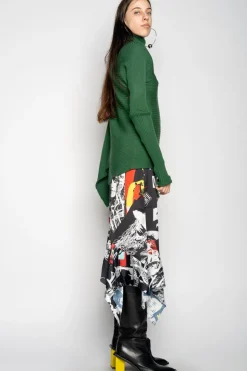 Online Marques ' Almeida DRAPED JUMPER IN MERINO KNIT GREEN