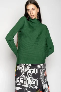 Online Marques ' Almeida DRAPED JUMPER IN MERINO KNIT GREEN