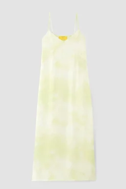 Hot Marques ' Almeida GREEN TIE DYE SLIP DRESS LIGHTGREEN