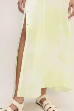 Hot Marques ' Almeida GREEN TIE DYE SLIP DRESS LIGHTGREEN