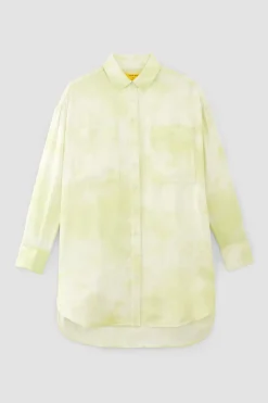 Outlet Marques ' Almeida GREEN TIE-DYE SATIN SHIRT LIGHTGREEN