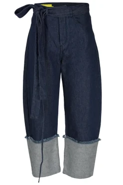 Best Marques ' Almeida ROLL UP TROUSERS WITH BELTS INDIGO