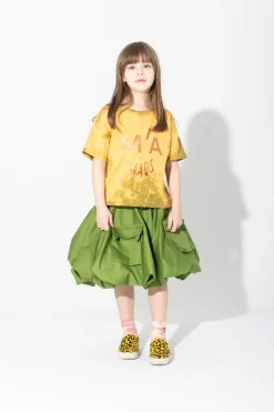 Hot Marques ' Almeida KHAKI AND ORANGE SPLATTERED LOGO T-SHIRT MULTICOLOUR