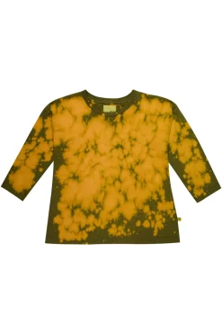 New Marques ' Almeida KHAKI AND ORANGE SPLATTERED LONG SLEEVE TOP MULTICOLOUR